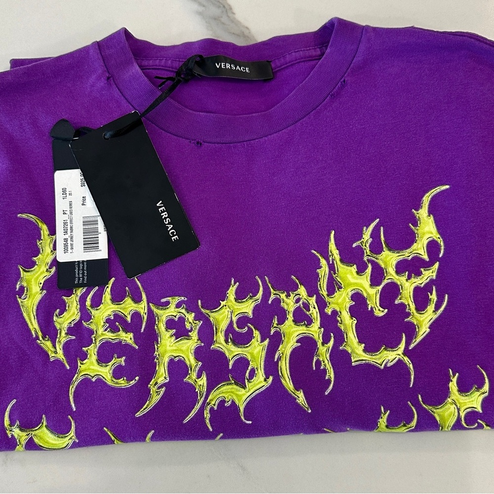 Versace Goddess Logo T Shirt - Picture 5 of 7